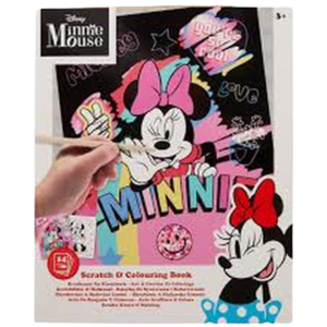 Minnie Mouse Scratch Book - Kleurboek - Multicolor - Tekenen - Kras boek - Disney - 3+ 