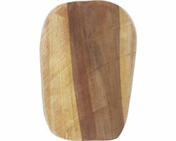 Decoratie plank BALTHAZAR - Bruin - Teak hout - l23 x b16 x h2 cm