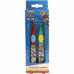 Kinder tandenborstels Paw Patrol - 2 Stuks - Rood / Mint - Kinderen - Tandenborstel - Set van 2