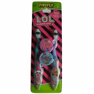 Kinder tandenborstel set LOL Surprise  - Roze / Paars / Blauw - Kinderen - 2 Tandenborstels - Travelkit 