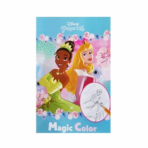 Magic Color Disney Prinsessen Toverblok - Tekenboek - Blauw / Multicolor - Tekenen - Knutselen