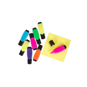 Mini Markers - 8 stuks - Mini Zelfklevende Memo's 60 x - Mini Highlighters - Multicolor - School - Markeren - Kleuren - Marker