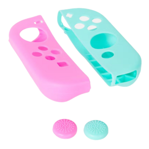 Skin voor Nintendo joy-con controllers ARAN - Roze / Turquoise - Rubber - Gaming - Gaming Accessoires - Controller - Bescherming - Switch