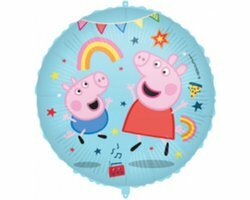 Peppa Pig Heliumballon - 46 cm - Blauw / Roze - Helium - Ballon - Inclusief touwtje - Feest