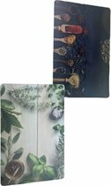 Placemats dubbelzijdig ' Plant / Kruiden ' opdruk - Set van 4 - Multicolor - 44 x 29 cm - Placemat - Eten - Kunst