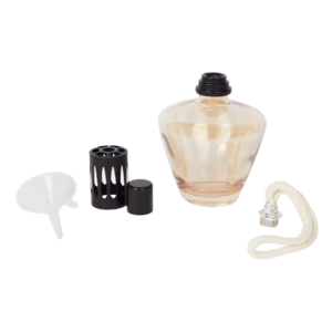 Oliebrander Bruin / Zwart - Geur - Geur olie - Rookglas - Zelf vullen - Diffuser - Oil burner - Inhoud: Lamp / Decoratieve  dop  / Trechter / Lont