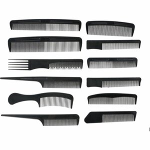 Comb Set Family Pack - Haarkammen - Kammen - Kammenset - Set van 12 - Zwart - Kunststof