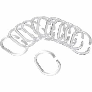 Douch Ringen Set - 12 Stuks - Transparant - Douchgordijnring - Ringen Voor Douchgordijn