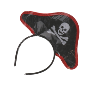 Piraten Diadeem - Rood / Zwart - Kinderen - One Size - Haarband - Feestaccessoires - Feest - Party - Feestje - Carnaval - Halloween 