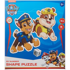 Paw Patrol vorm puzzel  - Blauw/Geel - 6 stukjes - Legpuzzel shape puzzle 