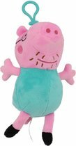  Peppa Pig Hanger Daddy Pig - Roze / Groen - Met Rits - Polyester - 14 cm