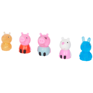 Peppa Pig potlood toppers set - Multicolor - Kunststof - Set van 5 - Cadeau