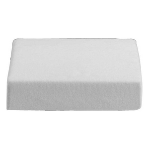 Molton hoeslaken - Wit - 180 x 220 - 2 persoons - 80% katoen / 20% polyester - geschikt voor matras dikte tot 30 cm
