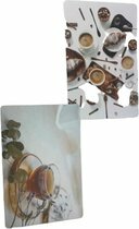 Placemats dubbelzijdig ' Ontbijt / Thee / Koffie ' opdruk - Set van 4 - Multicolor - 44 x 29 cm - Placemat - Eten