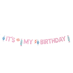 Its My Birthday Slinger - Papier - Roze / Multicolor - 3 M - Verjaardag - Feestje - Party