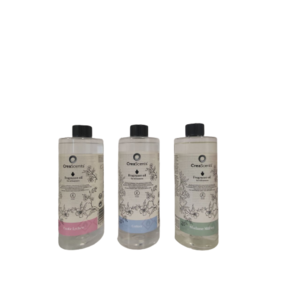 Aroma olie - Fragrance Oil - set van 3 flessen - 750 ml - Geurolie voor oliebranders  Exotic Lychee / Cotton / Madame Million