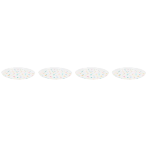 Herbruikbare bordjes met sterren STAR - Kunststof  - Transparant / Multicolor -  4 stuks - diameter 22,5 cm - Bord  1