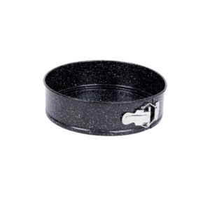 Mini bakvorm met Marmer look - Zwart / Grijs - Metaal - 12 x 12 cm - Metaal / RVS 