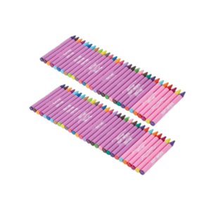 Waskrijtjes wasco 60 kleuren Inclusief 12 Glitter Krijtjes - Multicolor / Roze - Set van 12 - Wascokrijtjes - Kerstcadeau - Tek