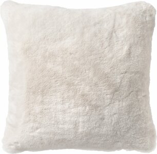 Zachte Imitatie bond Sierkussenhoes  SOFTFAUX - Wit - Polyester - 45 x 45 cm - Kussen2