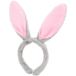 Diadeem met paasoren EASTER -  Grijs - Polyester - Pasen