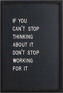 Letterbord BRYAN - Zwart / Wit - Kunststof - 31,5 x 2 x 46,5 cm