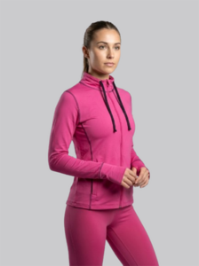 Fitnessjack Dames SACHA - Mouwen met handig duimgat - Roze - Maat M
