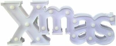 Xmas Light Sign - Wit - Kunststof - 50 x 5 x 22,5 cm