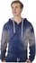 Vest met capuchon HEREN - Lichte stof - Hoodie - Sweatvest - Donkerblauw - Katoen - Maat M