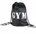 Stoere Gym bag / tas Schooltas - Gymtas - Gym - Sporttas - Zwart / Wit - Polyester - 35 x 45 cm - Set van 2x 45 cm