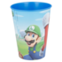 Mario kinderservies bekers - Rood / Blauw - 7,5 / 12 cm - Kunststof - Set van 2 - Servies - Drinkbeker - Supermario 3