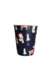 Kerst borden en bekers - 6 stuks - Karton - Blauw / Wit / Rood - Kerstman print - Ø 20 cm - 250 ml - Feest pakket  3