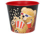 Popcorn bak herbruikbaar MOVIE TIME - Zwart / Rood - Kunststof - 17 x 17 x 14 cm  - Assorti - Set avn 2 - Popcorn Emmer - Snack