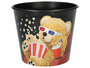 2 PoPopcorn bak herbruikbaar MOVIE TIME - Zwart / Rood - Kunststof - 17 x 17 x 14 cm  - Assorti - Set avn 2 - Popcorn Emmer - S