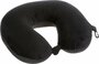 Travel Pillow - Zwart - Zachte Velvet Stof - Reiskussen - Compact & Lichtgewicht - Nekkussen - Met Sluiting - Ergonomisch O